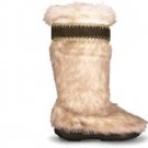 Womens Boots - Crocs Cozy Fuzz Bootie - Ladies Furry Boots Size 6- Shoes Winter