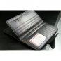 New Men's PU Leather Long Wallet Pockets ID Card Clutch Cente Bifold Purse Black