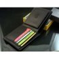 fashion DOT pattern men genuine leather Cross paragraph Money clips&wallet black
