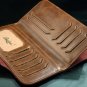 New Men's PU Leather Long Wallet Pockets ID Card Clutch Cente Bifold Purse BAILINI Brown
