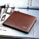 Genuine Leather Men Wallet Short Purse Card Photo ID Credit Coffee Matte Design