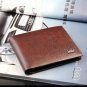 Genuine Leather Men Wallet Short Purse Card Photo ID Credit Coffee Matte Design