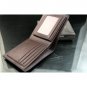 Genuine Leather Men Wallet Short Purse Card Photo ID Credit Coffee Matte Design