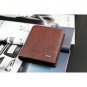 Genuine Leather Men Wallet Short Purse Card Photo ID Credit Coffee Matte Design