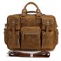 Rare Crazy Horse Leather Men's Briefcase Laptop Bag Dispatch Shoulder Huge Duffle