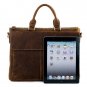 Handmade Crazy Horse Leather Briefcase Messenger 14" 15" Laptop / 13" 15" MacBook Double Handles