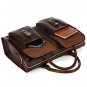 Genuine Hard Cowhide Messenger Bag Briefcase Handbag Laptop Computer Bag Business Travel Tote