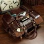 Rare Crazy Horse Leather Men's Briefcase Laptop Bag Dispatch Shoulder Huge Duffle in Red Wine