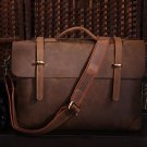 Antique Crazy Horse leather Briefcase Laptop Messenger Bag Ipad 14" 15" Laptop 15" Macbook Bag