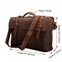 Antique Crazy Horse leather Briefcase Laptop Messenger Bag Ipad 14" 15" Laptop 15" Macbook Bag