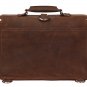 Large Crazy Horse Leather Briefcase Messenger Computer Bag Double Compartments Travel Tote Bag
