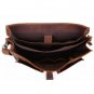Handmade Crazy Horse Leather Briefcase/Messenger/14" 15" Laptop 15" MacBook Bag Business Tote