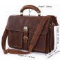 Handmade Crazy Horse Leather Briefcase/Messenger/14" 15" Laptop 15" MacBook Bag Business Tote