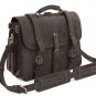 WOW ARROGANCE Gray Vintage Handmade Antique Crazy Horse Leather Briefcase Backpack Messenger bag