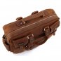 Rare Crazy Horse Leather Men's Briefcase Laptop Bag Dispatch Shoulder Huge Duffle in Red Brown