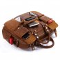 Rare Crazy Horse Leather Men's Briefcase Laptop Bag Dispatch Shoulder Huge Duffle in Red Brown