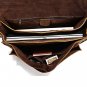 Antique Genuine Crazy Horse Leather Men Briefcase/16" Laptop Handbag/Messenger Bag 15" 17" Macbook