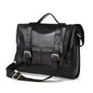 Vintage Cattle Leather Men's 14" Laptop Bag Briefcase Messenger 13" Macbook Bag Handbag