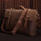 Antique Distressed Cow leather Briefcase Laptop Messenger Bag Ipad 14" 15" Laptop 15" Macbook Bag