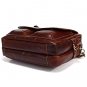 Handmade Genuine Leather Briefcase Messenger Bag 14" Laptop 15" MacBook Bag Travel Bag in Red Brown