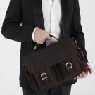 Vintage Crazy Horse Leather Briefcase Messenger 13" Laptop or 13" MacBook Bag