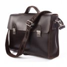 Freeshipping Genuine Leather Briefcase Messenger 14" 15" Laptop 13" 15" MacBook Bag in Coffee