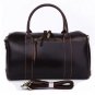 Handmade Antique Genuine Crazy Horse Leather Travel Bag Tote Messenger Bag Duffle Luggage Baggage