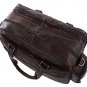 Large Volume Cowhide Leather Travel Bag Business Luggage Trip Baggage Briefcase in Chocolate