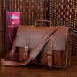 Best Gift Crazy Horse Leather Briefcase Laptop Bag Messenger Bag 14" 15" Laptop 13" 15" MacBook