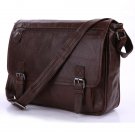 Italian Tan Leather Men's Classic Shoulder Bag Messenger Bag Briefcase School Bag