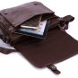 Italian Tan Leather Men's Classic Shoulder Bag Messenger Bag Briefcase School Bag