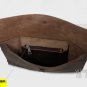 Business Men's Handmade Vintage 100% Genuine Leather Envelope Clutch Bag in Coffee