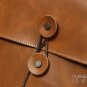 Business Men's Handmade Vintage 100% Genuine Leather Envelope Clutch Bag in Yellow