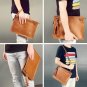 Men's Envelope Clutch Bag Genuine Cowhide Leather Messenger Bag Shoulder Bag in Yellow