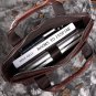Hot Selling Vintage Leather Men's Black Briefcase 15" Laptop Bag Messenger Handbag in Coffee
