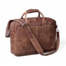 Vintage Men's Crazy Horse Leather Handbag Briefcase Messenger Bag 16" Laptop Mackbook Case