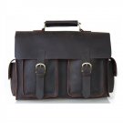 New Model Vintage 13" Laptop Bag Briefcase Crazy Horse Leather Messenger Satchel