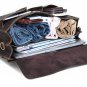 Top Grade Thick Crazy Horse Leather Men's Large Volume Briefcase 16" Laptop Bag Travel Baggage