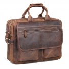 Crazy Horse Leather Multi-functional Men's Briefcase Messenger 16" Laptop Macbook Bag Birthday Gift