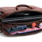Dark Brown Leather Multi-functional Men's Briefcase Messenger 16" Laptop Macbook Bag Birthday Gift