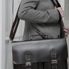 European Style Vintage Handmade Cowhide Genuine Leather Men's Briefcase Messenger Shoulder Bag