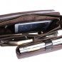European Style Vintage Handmade Cowhide Genuine Leather Men's Briefcase Messenger Shoulder Bag