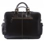 Black Polishing Cowhide Leather Men's Briefcase Messenger Bag 16" Laptop Macbook Ipad Bag Case