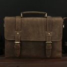 Handmade Leather Briefcase Messenger Bag For Men Superior Crazy Horse Leather iPad Case