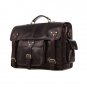 Vintage Genuine Leather Men's Coffee Messenger Bag Handbag Business Bag Macbook Bag - K72-00