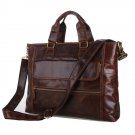 Vintage Leather Brown Macbook Shoulder Bag Messenger Bag Briefcase Tote Satchel - K72-12