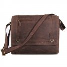 Distressed Crazy Horse Leather Men's Briefcase Shoulder Bag Messenger Bag Cross Body Bag-K72-08