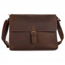 Top Grade Wedding Gift Crazy Horse Leather Briefcase Messenger Bag iPad Laptop Bag - K70lb-84
