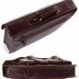 Rare Red Wine Cowhide Leather Briefcase Laptop Bag Messenger Bag 14" 15" Laptop 13" 15" MacBook Case