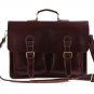 Rare Red Wine Cowhide Leather Briefcase Laptop Bag Messenger Bag 14" 15" Laptop 13" 15" MacBook Case